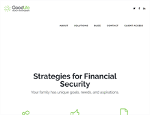 Tablet Screenshot of goodlifewealth.com